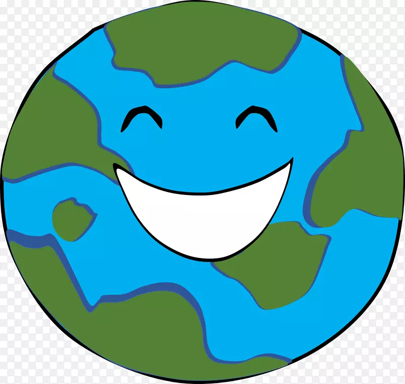 地球幸福微笑剪辑艺术-地球