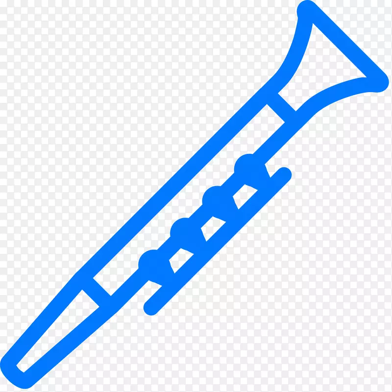 蓝铅笔夹艺术-单簧管
