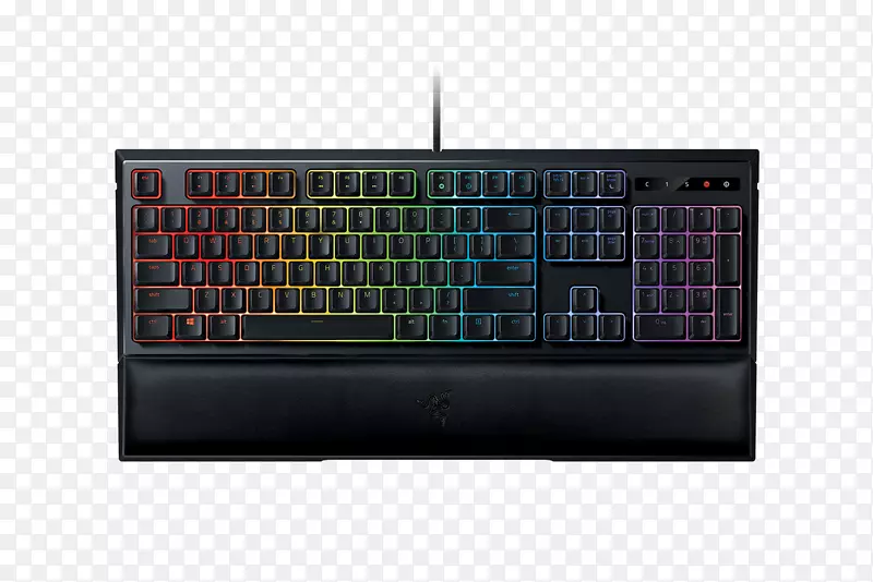 计算机键盘Razer公司游戏键盘RGB颜色模型.键盘
