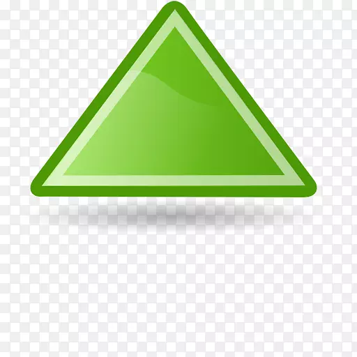 绿色箭头计算机图标.三角形