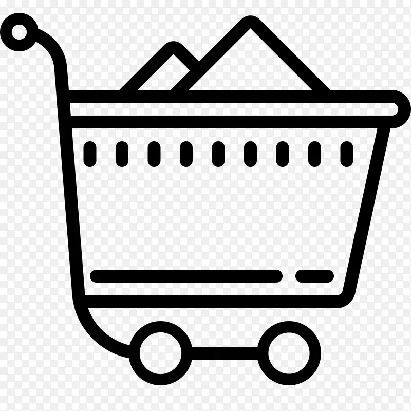 电脑图标购物车购物袋和手推车-杂货店