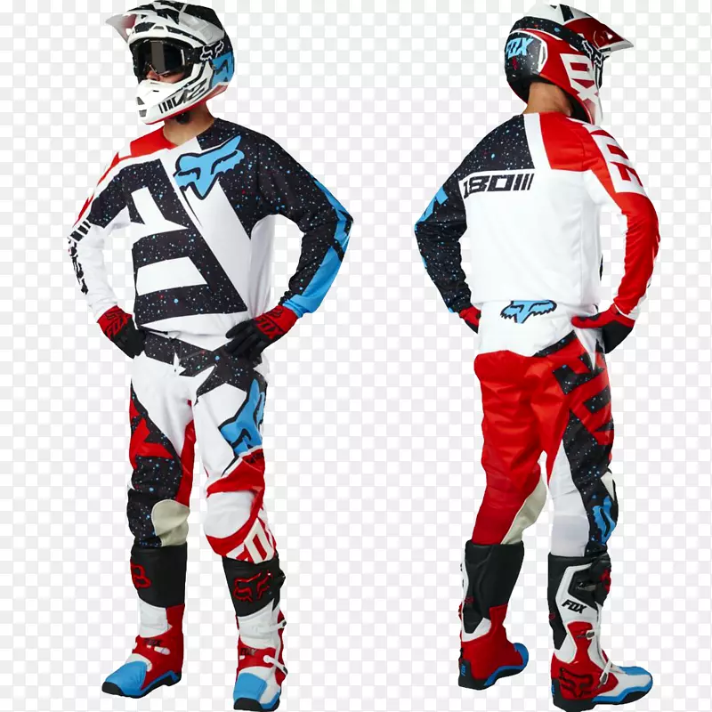 摩托车头盔狐狸赛跑服装摩托十字运动衫-摩托十字