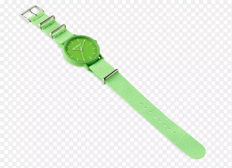 表带手镯时钟绿色植物
