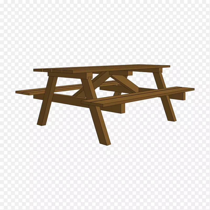 野餐桌花园剪贴画木桌