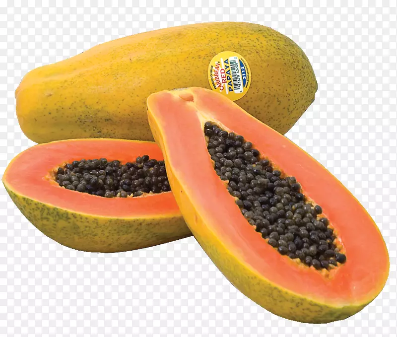 营养有机食品木瓜营养事实标签水果木瓜