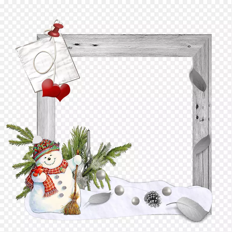 雪人圣诞装饰喜庆框架