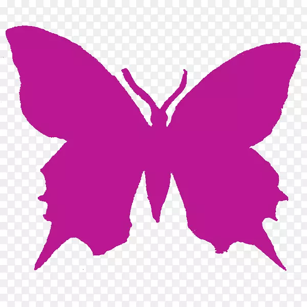 蝴蝶紫色剪贴画-粉红色蝴蝶