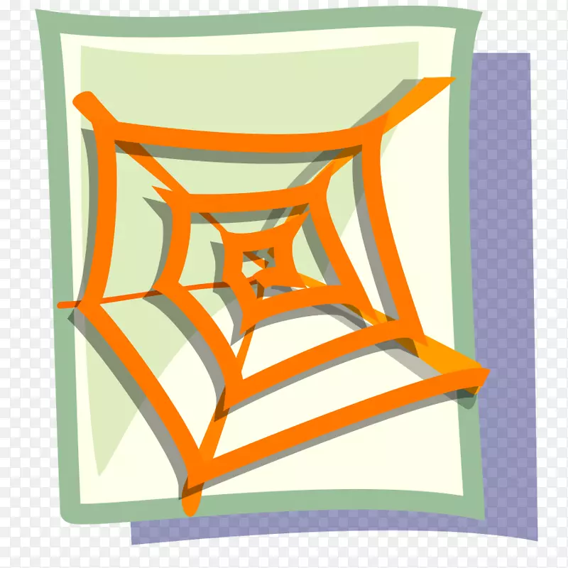 蜘蛛电脑图标剪贴画-蜘蛛网