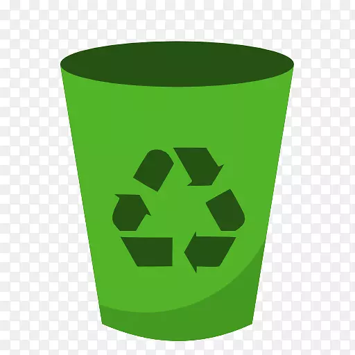 垃圾桶、垃圾桶和废纸篮回收符号.回收