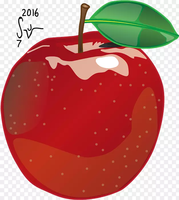 苹果画阴影-红苹果