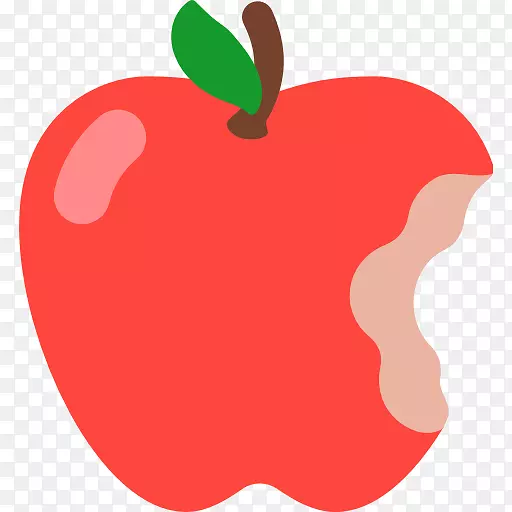 苹果彩色表情文字短信贴纸剪贴画红苹果