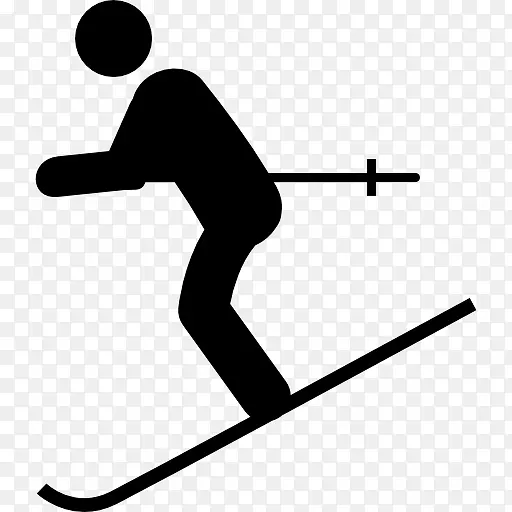 电脑图标滑雪冬季运动-滑雪
