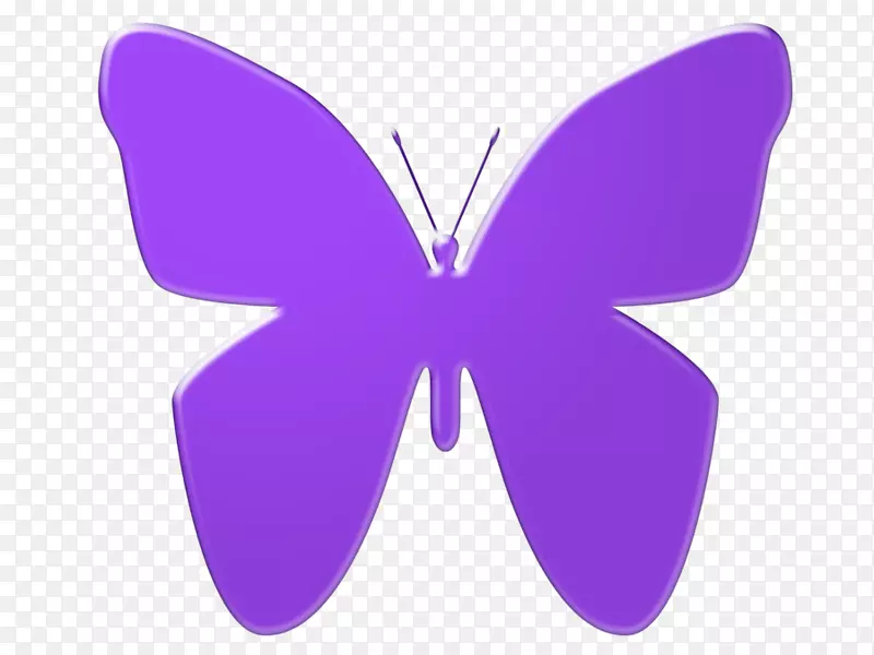蝴蝶紫罗兰剪贴画-蓝色蝴蝶