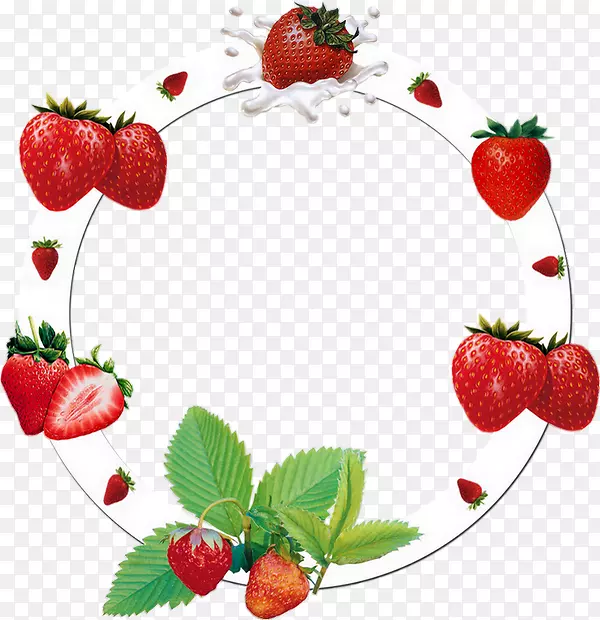 草莓芝士蛋糕画框-草莓