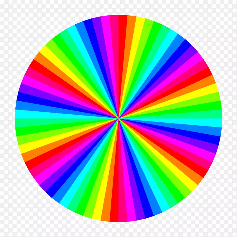 彩虹六边形规则多边形圆剪贴画.彩虹