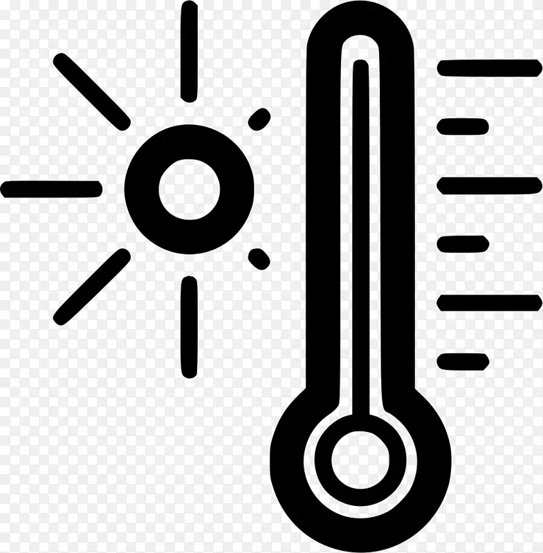 天气计算机图标温度计热