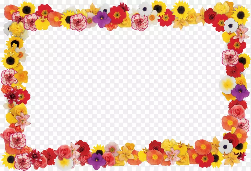 花卉设计花卉画框.黄色框架