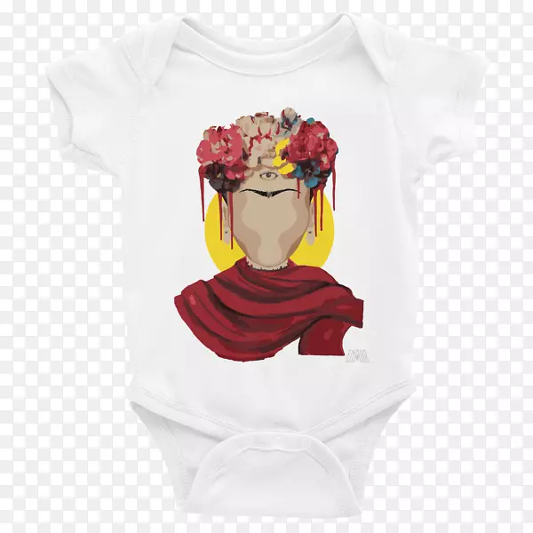 印花t恤袖子婴儿和蹒跚学步的单件衣服-弗里达
