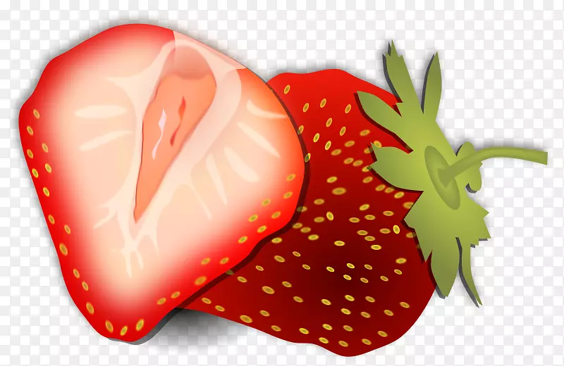 果汁冰糕水果草莓剪贴画-草莓