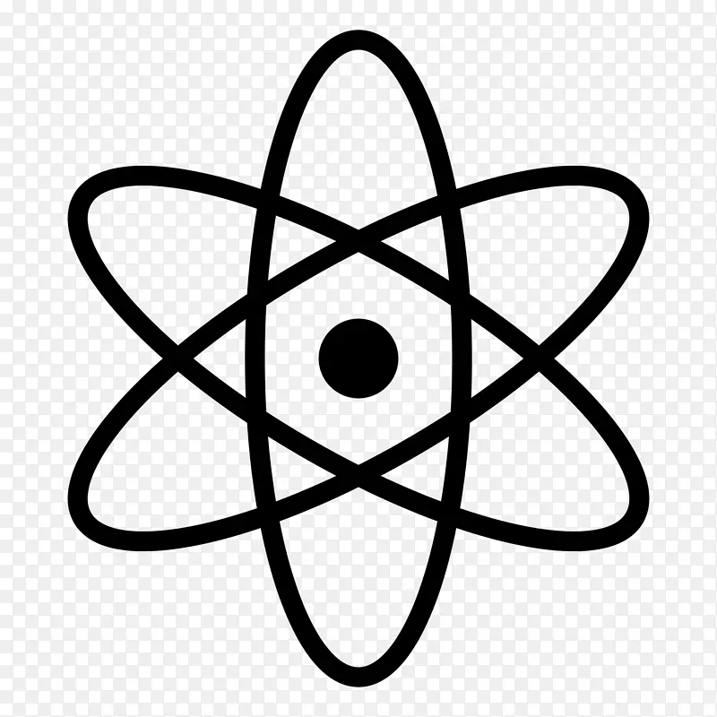 符号原子计算机图标.科学家