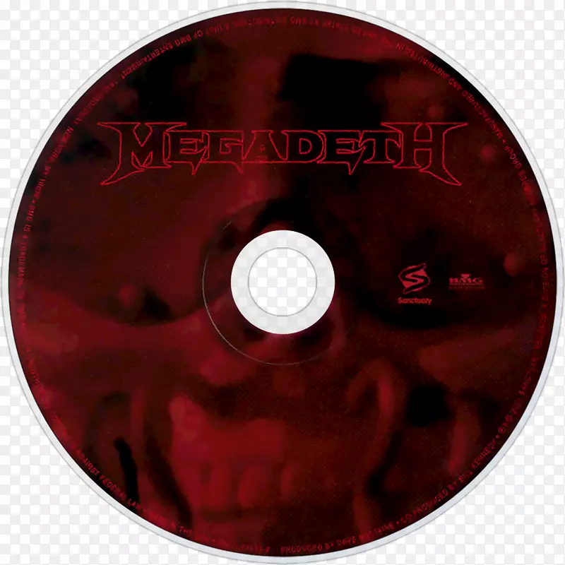光盘dvd栗色磁盘存储字体-Megadeth