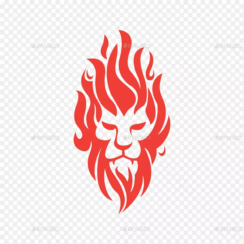 狮子标志图形设计防火信