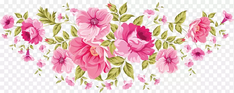 婚礼邀请函粉红色花朵玫瑰-勃艮第花