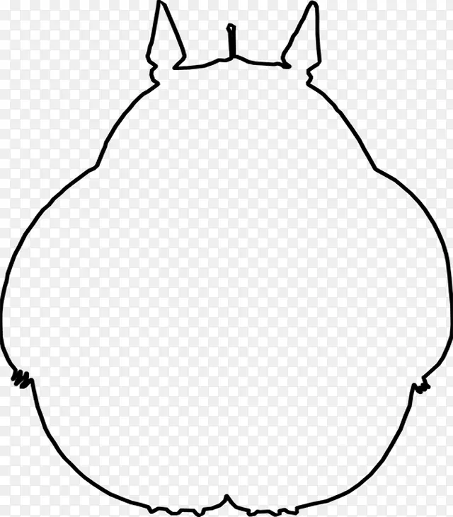 吉卜力工作室平面设计线艺术-Totoro