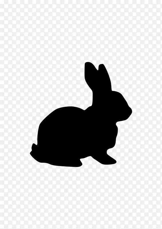 复活节兔子白兔夹艺术影子