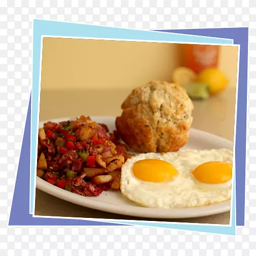 丰盛早餐鸡蛋沙拉肉丸碎蛋炒鸡蛋