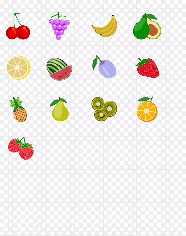 电脑图标水果夹艺术-鳄梨