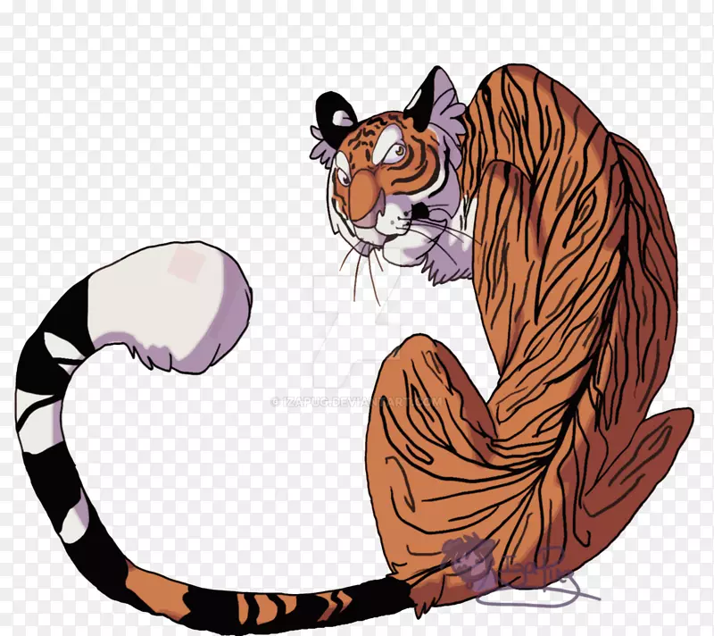 虎卡通画动画-鬣蜥
