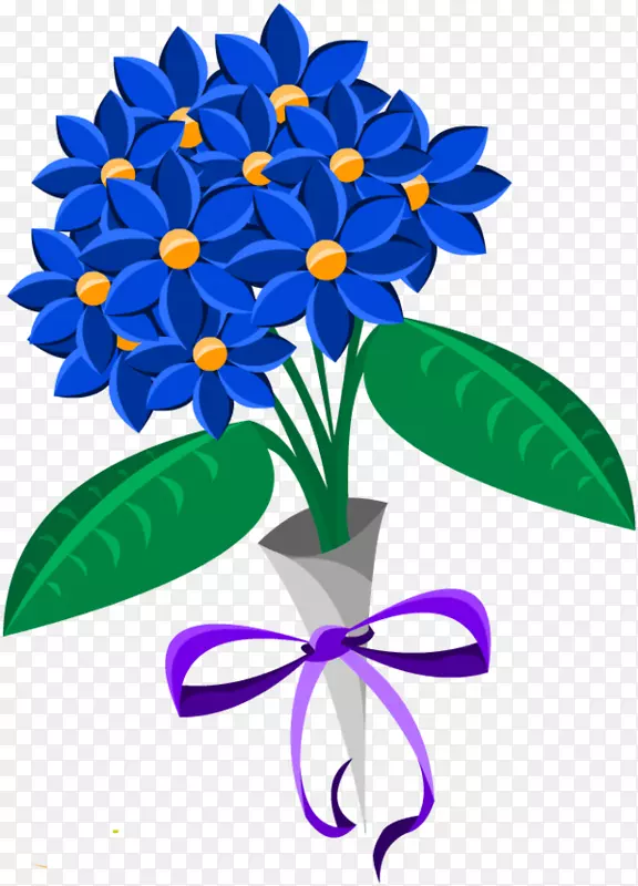 插花艺术-蓝色花朵