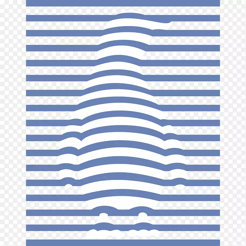 钴蓝色长方形区域-海滩浴巾