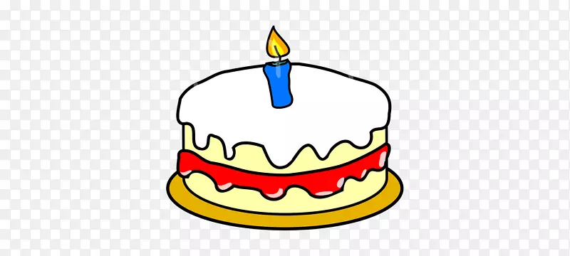 生日蛋糕纸杯蛋糕剪贴画-一岁生日
