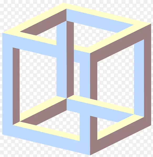 不可能立方体Necker立方体不可能物体绘制-错觉