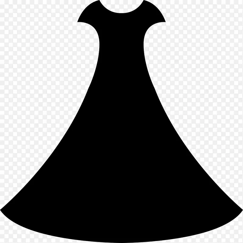 黑白连衣裙剪贴画