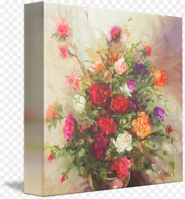 花卉设计，绘画，玫瑰，贝丝，查尔斯艺术和工作室-玫瑰莱斯利