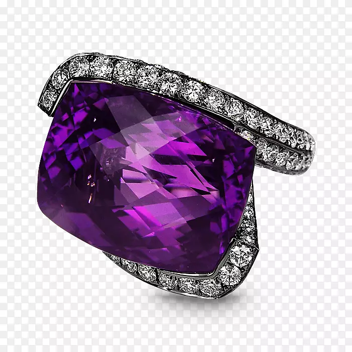 耳环紫水晶珠宝钻石.紫水晶