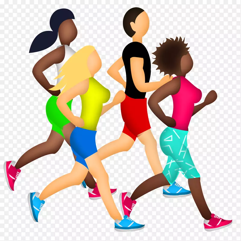 马拉松训练运动表情符号慢跑