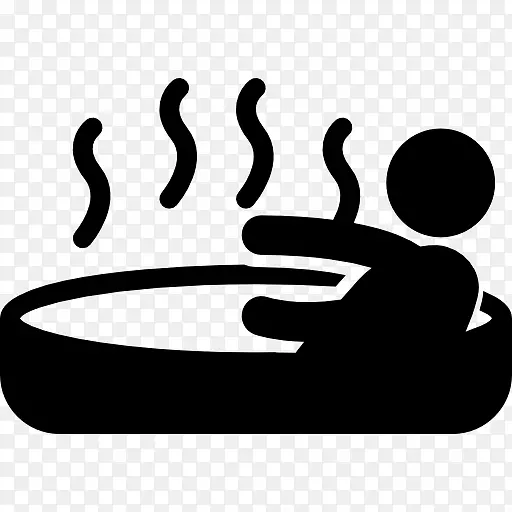 热水浴缸电脑图标水疗房酒店-热水