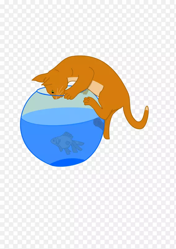 猫金鱼电脑图标剪辑艺术-鱼缸