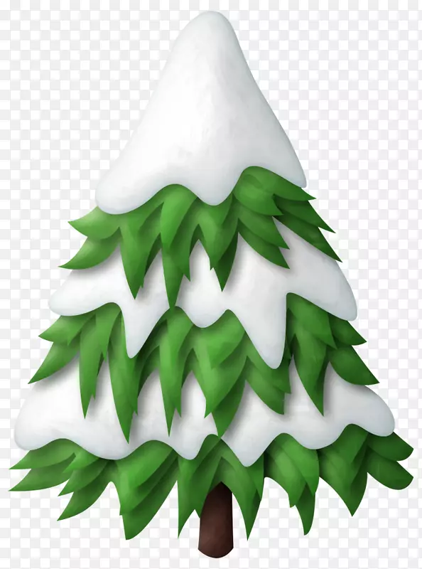 松树、冷杉、圣诞树、剪贴画.雪树