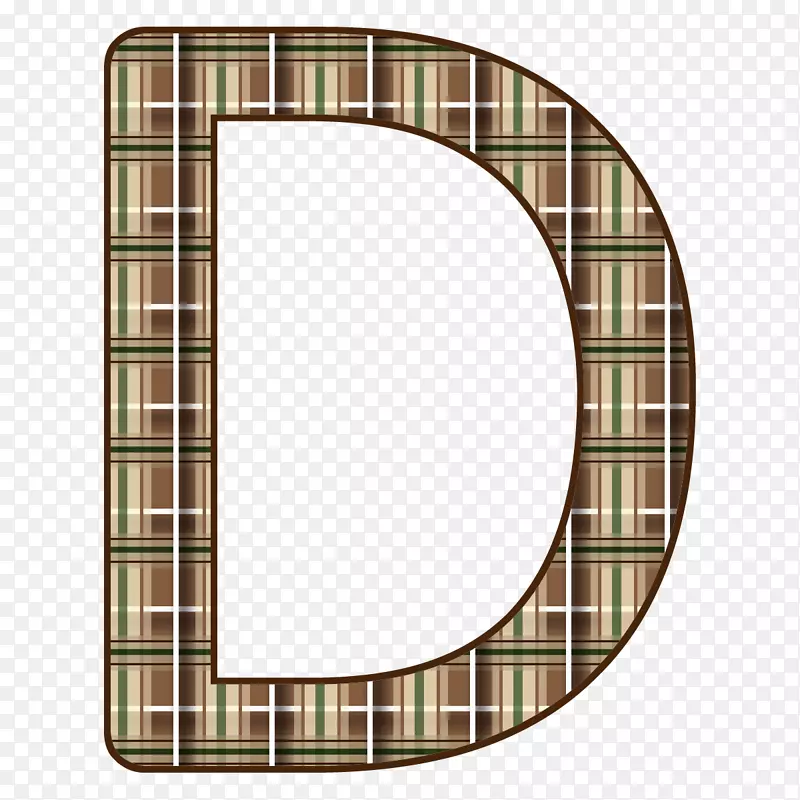 窗口圆矩形相框图案.字母d