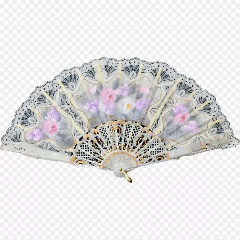 手扇纸花边塑料金花边