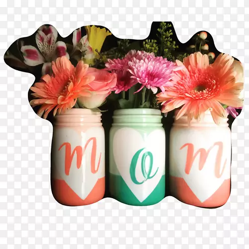 梅森瓶花瓶母亲节礼物-梅森瓶