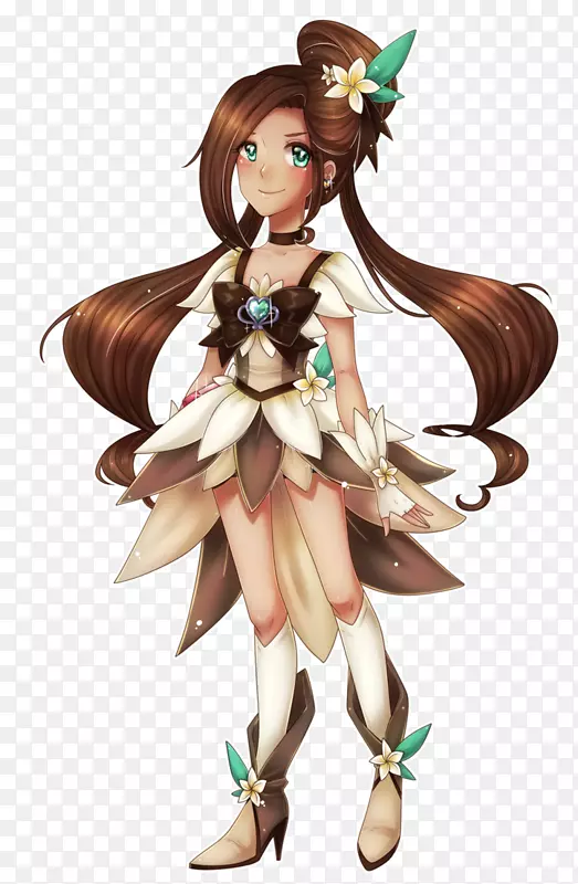 仙女卡通传说中的生物棕色头发