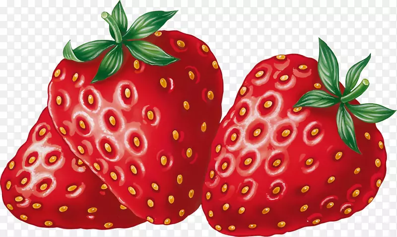 草莓派水果剪贴画-草莓