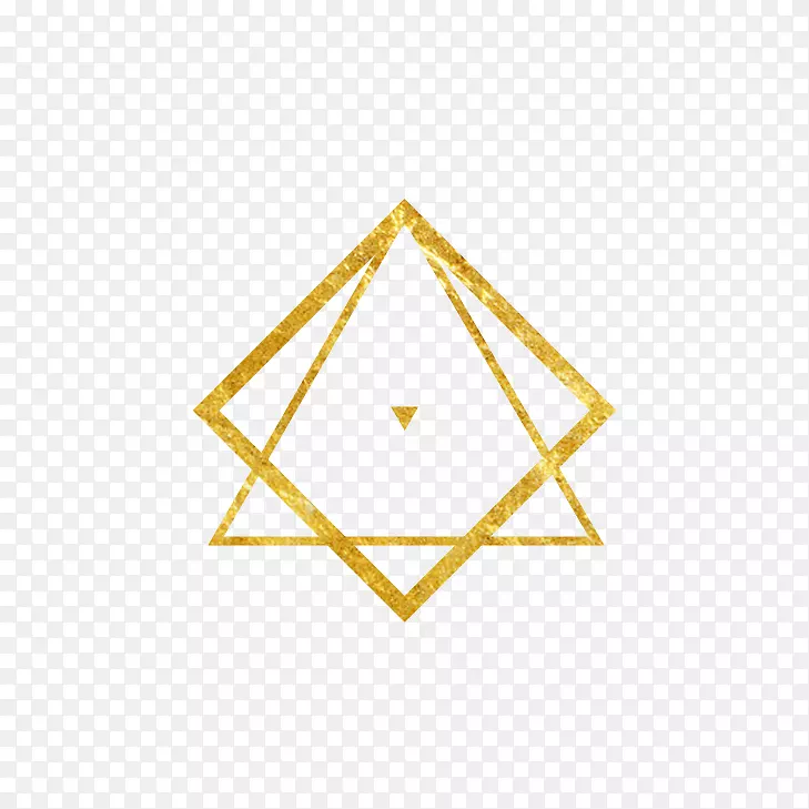 三角形面积对称图案-金线