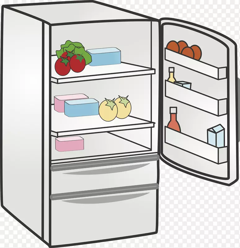 冰箱家电剪贴画-冰箱